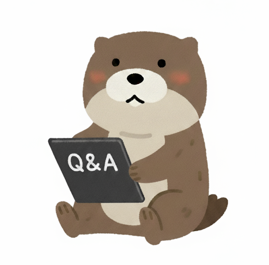 アンケートイラスト（カワウソ）